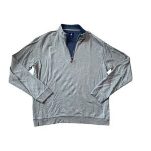 Johnnie-0 men's Performance shirt/sweater size Large Gray, 1/4 zip Sweatshirt